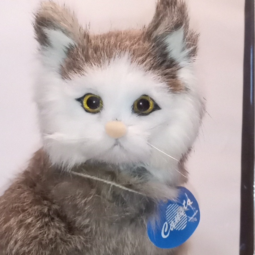 Vintage Realistic Real Fur Cat - Picture 11 of 17